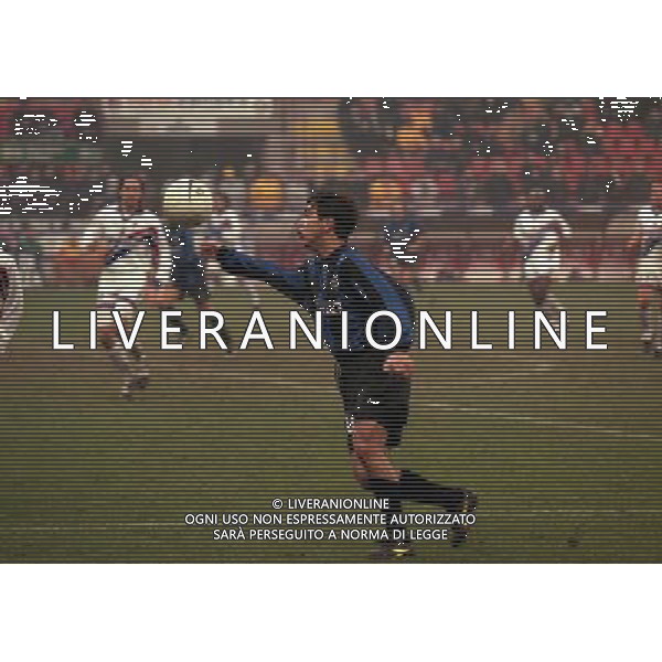 MILANO 01-12-1999 COPPA ITALIA INTER BOLOGNA NELLA FOTO ALVARO RECOBA AG ALDO LIVERANI SAS