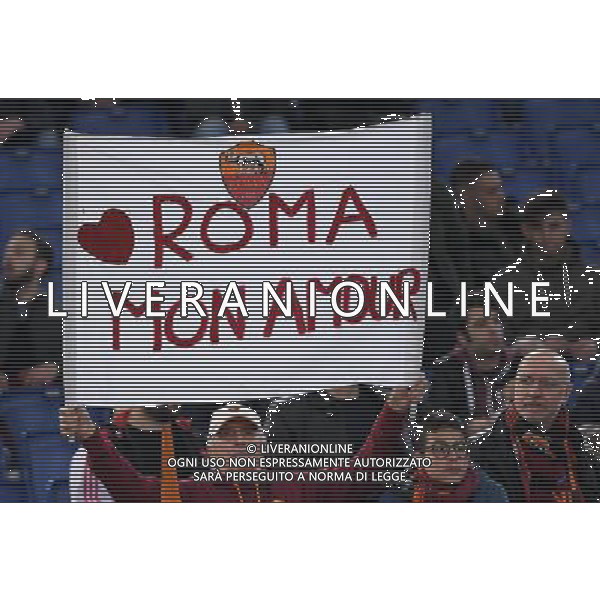 UEFA Europa League 2016/2017 Ottavi di Finale Ritorno Roma - 16.03.2017 Roma-Olympique Lyon Nella Foto: striscioni tifosi roma /Ph.Vitez-Ag. Aldo Liverani