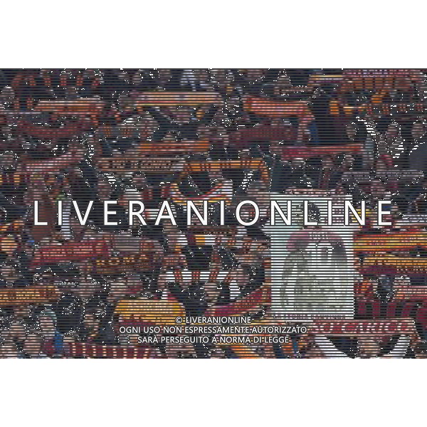 UEFA Europa League 2016/2017 Ottavi di Finale Ritorno Roma - 16.03.2017 Roma-Olympique Lyon Nella Foto: striscioni tifosi roma /Ph.Vitez-Ag. Aldo Liverani