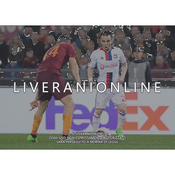 UEFA Europa League 2016/2017 Ottavi di Finale Ritorno Roma - 16.03.2017 Roma-Olympique Lyon Nella Foto:valbuena e manolas /Ph.Vitez-Ag. Aldo Liverani