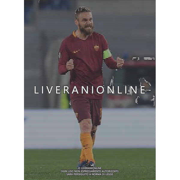 UEFA Europa League 2016/2017 Ottavi di Finale Ritorno Roma - 16.03.2017 Roma-Olympique Lyon Nella Foto: daniele de rossi esulta dopo il gol di strootman /Ph.Vitez-Ag. Aldo Liverani