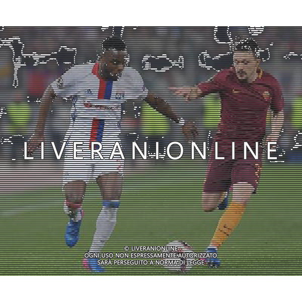 UEFA Europa League 2016/2017 Ottavi di Finale Ritorno Roma - 16.03.2017 Roma-Olympique Lyon Nella Foto:cornet e mario rui /Ph.Vitez-Ag. Aldo Liverani
