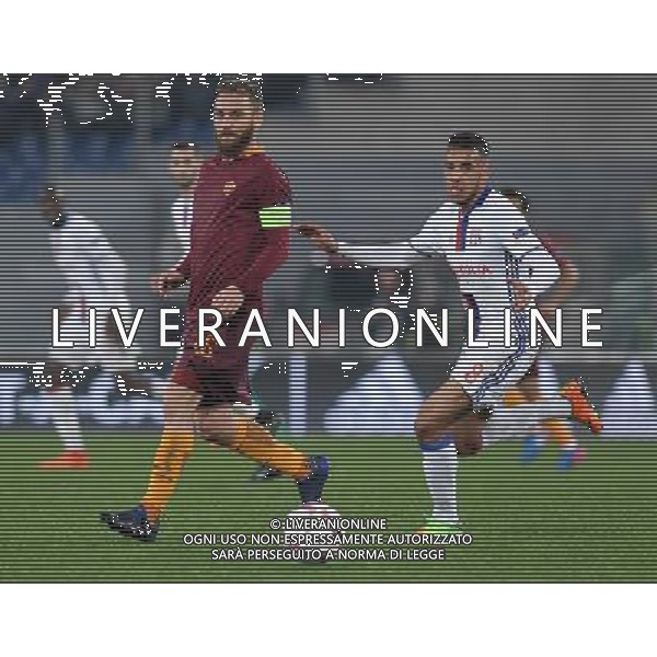 UEFA Europa League 2016/2017 Ottavi di Finale Ritorno Roma - 16.03.2017 Roma-Olympique Lyon Nella Foto:De Rossi Daniele - Tolisso Corentin /Ph.Vitez-Ag. Aldo Liverani