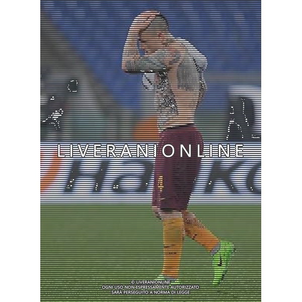 UEFA Europa League 2016/2017 Ottavi di Finale Ritorno Roma - 16.03.2017 Roma-Olympique Lyon Nella Foto:delusione nainggolan a fine gara /Ph.Vitez-Ag. Aldo Liverani