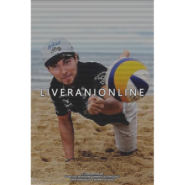 Sergio Perez (MEX) Sahara Force India F1 on Brighton Beach. 22.03.2017. Formula 1 World Championship, Rd 1, Australian Grand Prix, Albert Park, Melbourne, Australia, Preparation Day. AG ALDO LIVERANI SAS ONLY ITALY