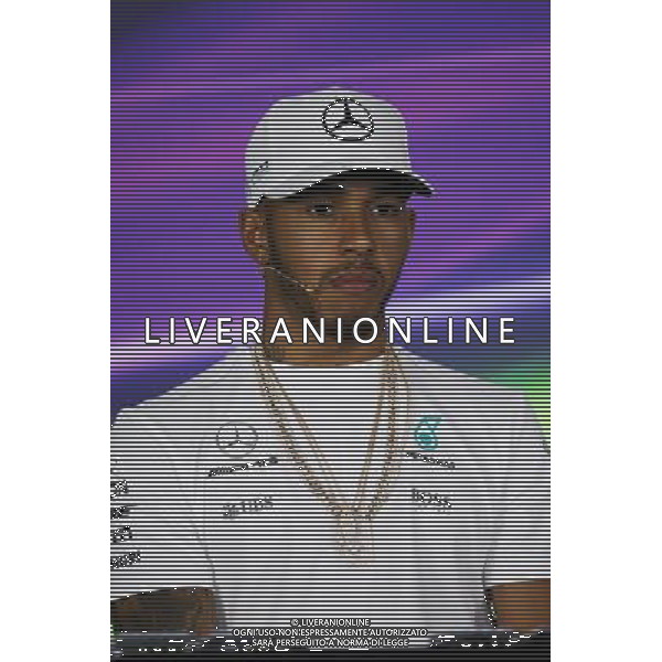 Lewis Hamilton (GBR) Mercedes AMG F1 in the FIA Press Conference. 23.03.2017. Formula 1 World Championship, Rd 1, Australian Grand Prix, Albert Park, Melbourne, Australia, Preparation Day. AG ALDO LIVERANI SAS ONLY ITALY