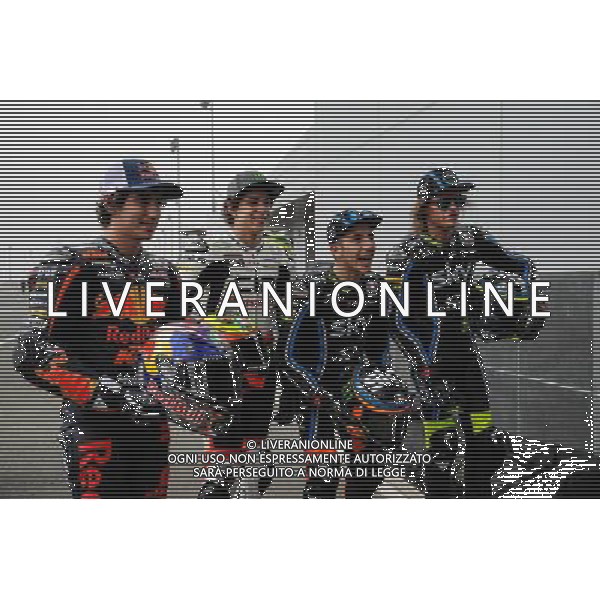 22/03/2017. Losail International Circuit.Gran Premio del Qatar. Piloti della rider accademy. Niccol˜ Antonelli, Andrea Migno e Nicolo Bulega. FOTO G.PIAZZOLLA-AG ALDO LIVERANI SAS