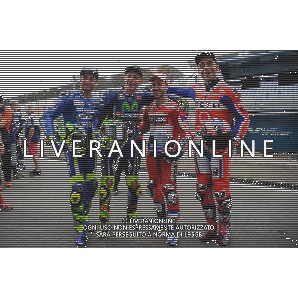 22/03/2017. Losail International Circuit.Gran Premio del Qatar.Andrea Iannone, Valentino Rossi, Andrea Dovizioso e Danilo Petrucci. FOTO G.PIAZZOLLA-AG ALDO LIVERANI SAS