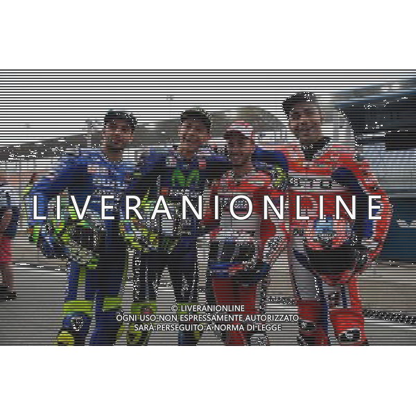 22/03/2017. Losail International Circuit.Gran Premio del Qatar.Andrea Iannone, Valentino Rossi, Andrea Dovizioso e Danilo Petrucci. FOTO G.PIAZZOLLA-AG ALDO LIVERANI SAS