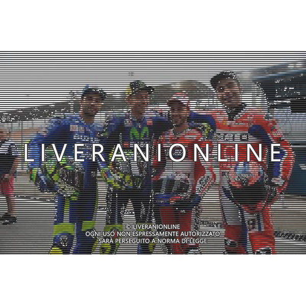 22/03/2017. Losail International Circuit.Gran Premio del Qatar.Andrea Iannone, Valentino Rossi, Andrea Dovizioso e Danilo Petrucci. FOTO G.PIAZZOLLA-AG ALDO LIVERANI SAS