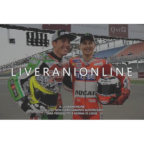 22/03/2017. Losail International Circuit.Gran Premio del Qatar. Aleix Espargar˜ e Jorge Lorenzo. FOTO G.PIAZZOLLA-AG ALDO LIVERANI SAS