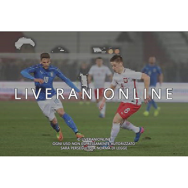 KRAKOW 23.03.2017 SPORT PILKA NOZNA MIEDZYNARODOWY MECZ TOWARZYSKI POLSKA U21 - WLOCHY U21 NZ. DOMENICO BERARDI (ITA) RADOSLAW MURAWSKI (POL) FOT. MICHAL CHWIEDUK / FOKUSMEDIA / NEWSPIX.PL KRAKOW 23.03.2017 SPORT FOOTBALL INTERNATIONAL FRIENDLY MATCH POLAND U21 - ITALY U21 FOT. MICHAL CHWIEDUK / FOKUSMEDIA / NEWSPIX.PL --- Newspix.pl / AGENZIA ALDO LIVERANI SAS - ITALY ONLY EDITORIAL USE ONLY