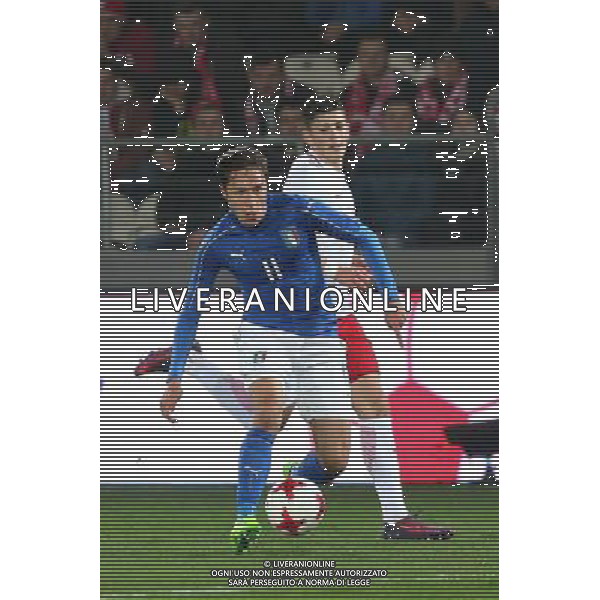 KRAKOW 23.03.2017 SPORT PILKA NOZNA MIEDZYNARODOWY MECZ TOWARZYSKI POLSKA U21 - WLOCHY U21 NZ. FEDERICO CHIESA (ITA) DAWID KOWNACKI (POL) FOT. MICHAL CHWIEDUK / FOKUSMEDIA / NEWSPIX.PL KRAKOW 23.03.2017 SPORT FOOTBALL INTERNATIONAL FRIENDLY MATCH POLAND U21 - ITALY U21 FOT. MICHAL CHWIEDUK / FOKUSMEDIA / NEWSPIX.PL --- Newspix.pl / AGENZIA ALDO LIVERANI SAS - ITALY ONLY EDITORIAL USE ONLY