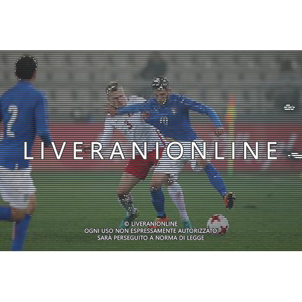 KRAKOW 23.03.2017 MECZ TOWARZYSKI U-21: POLSKA - WLOCHY --- INTERNATIONAL FRIENDLY FOOTBALL MATCH U21 IN CRACOW: POLAND - ITALY PAWEL JAROSZYNSKI DOMENICO BERARDI FOT. PIOTR KUCZA/FOTOPYK / NEWSPIX.PL --- Newspix.pl / AGENZIA ALDO LIVERANI SAS - ITALY ONLY EDITORIAL USE ONLY