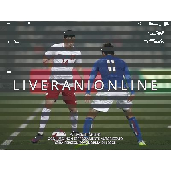 KRAKOW STADION CRACOVII 23.03.2017 MECZ TOWARZYSKI U-21 PILKA NOZNA POLSKA (BIALO-CZERWONE) - WLOCHY (niebiesko-biale) NZ Dawid Kownacki , Federico Chiesa . FOT TOMASZ WANTULA / NEWSPIX.PL KRAKOW 23.03.2017 FOOTBALL MEN\'S UNDER 21 FRIENDLY GAME POLAND - ITALY TOMASZ WANTULA / NEWSPIX.PL --- Newspix.pl / AGENZIA ALDO LIVERANI SAS - ITALY ONLY EDITORIAL USE ONLY