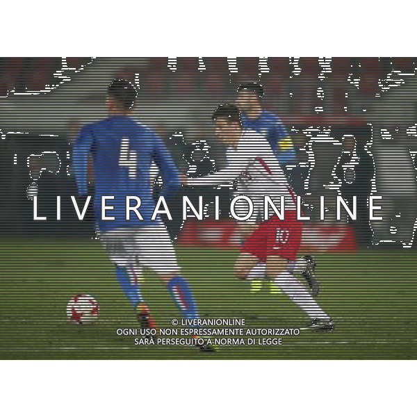 KRAKOW STADION CRACOVII 23.03.2017 MECZ TOWARZYSKI U-21 PILKA NOZNA POLSKA (BIALO-CZERWONE) - WLOCHY (niebiesko-biale) NZ Lorenzo Pellegrini , Patryk Lipski . FOT TOMASZ WANTULA / NEWSPIX.PL KRAKOW 23.03.2017 FOOTBALL MEN\'S UNDER 21 FRIENDLY GAME POLAND - ITALY TOMASZ WANTULA / NEWSPIX.PL --- Newspix.pl / AGENZIA ALDO LIVERANI SAS - ITALY ONLY EDITORIAL USE ONLY