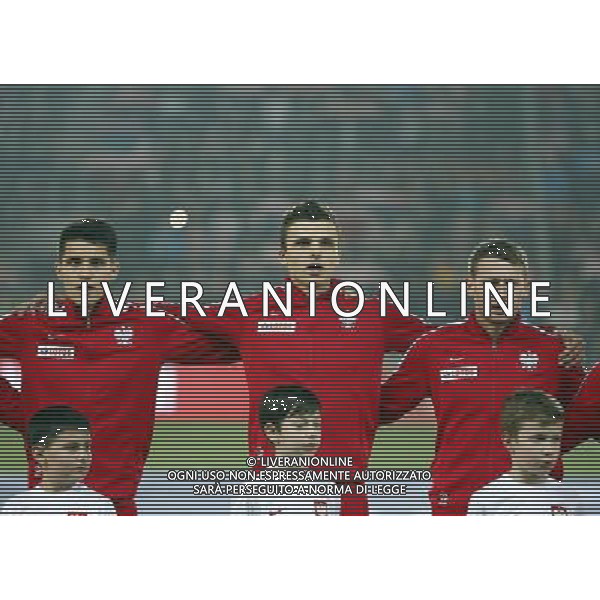 KRAKOW STADION CRACOVII 23.03.2017 MECZ TOWARZYSKI U-21 PILKA NOZNA POLSKA (BIALO-CZERWONE) - WLOCHY (niebiesko-biale) NZ Bartosz Kapustka, Patryk Lipski , Jaroslaw Kubicki . FOT TOMASZ WANTULA / NEWSPIX.PL KRAKOW 23.03.2017 FOOTBALL MEN\'S UNDER 21 FRIENDLY GAME POLAND - ITALY TOMASZ WANTULA / NEWSPIX.PL --- Newspix.pl / AGENZIA ALDO LIVERANI SAS - ITALY ONLY EDITORIAL USE ONLY