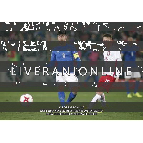 KRAKOW STADION CRACOVII 23.03.2017 MECZ TOWARZYSKI U-21 PILKA NOZNA POLSKA (BIALO-CZERWONE) - WLOCHY (niebiesko-biale) NZ Marco Benassi , Jaroslaw Kubicki . FOT TOMASZ WANTULA / NEWSPIX.PL KRAKOW 23.03.2017 FOOTBALL MEN\'S UNDER 21 FRIENDLY GAME POLAND - ITALY TOMASZ WANTULA / NEWSPIX.PL --- Newspix.pl / AGENZIA ALDO LIVERANI SAS - ITALY ONLY EDITORIAL USE ONLY