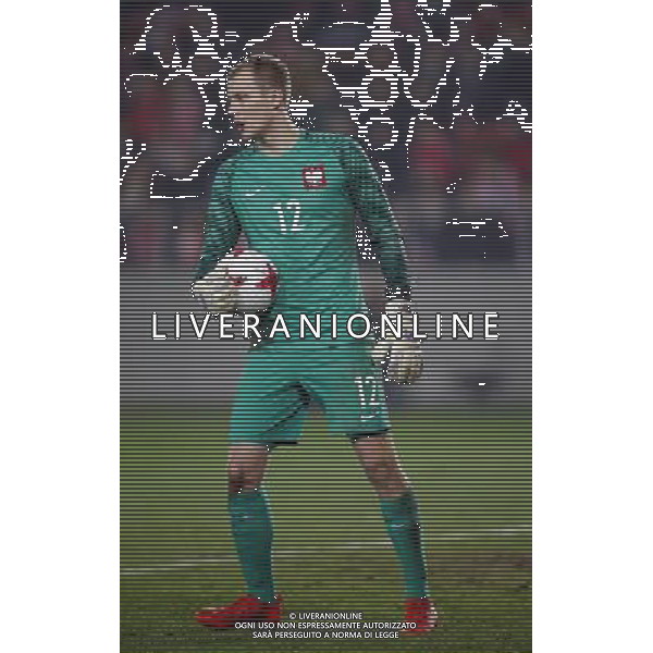 KRAKOW STADION CRACOVII 23.03.2017 MECZ TOWARZYSKI U-21 PILKA NOZNA POLSKA (BIALO-CZERWONE) - WLOCHY (niebiesko-biale) NZ Jakub Wrabel . FOT TOMASZ WANTULA / NEWSPIX.PL KRAKOW 23.03.2017 FOOTBALL MEN\'S UNDER 21 FRIENDLY GAME POLAND - ITALY TOMASZ WANTULA / NEWSPIX.PL --- Newspix.pl / AGENZIA ALDO LIVERANI SAS - ITALY ONLY EDITORIAL USE ONLY