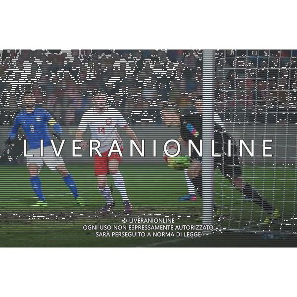 23.03.2017 KRAKOW UL. KALUZY ( POLAND ) PILKA NOZNA ( FOOTBALL ) MECZ TOWARZYSKI REPREZENTACJI NARODOWYCH U-21 ( INTERNATIONAL FRIENDLY GAME UNDER-21 ) MECZ POLSKA - WLOCHY ( POLAND - ITALY ) NZ MARCO BENASSI DAWID KOWNACKI PIERLUIGI GOLLINI FOTO MARCIN PIRGA / CYFRASPORT / NEWSPIX.PL --- Newspix.pl / AGENZIA ALDO LIVERANI SAS - ITALY ONLY EDITORIAL USE ONLY