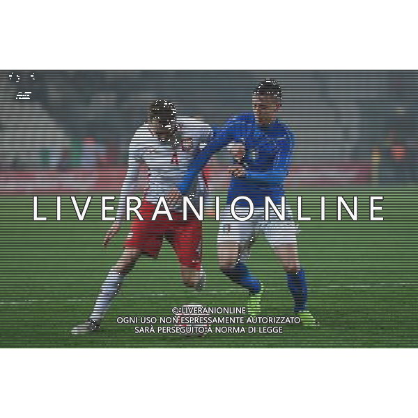 23.03.2017 KRAKOW UL. KALUZY ( POLAND ) PILKA NOZNA ( FOOTBALL ) MECZ TOWARZYSKI REPREZENTACJI NARODOWYCH U-21 ( INTERNATIONAL FRIENDLY GAME UNDER-21 ) MECZ POLSKA - WLOCHY ( POLAND - ITALY ) NZ TOMASZ KEDZIORA ANTONIO BARRECA FOTO MARCIN PIRGA / CYFRASPORT / NEWSPIX.PL --- Newspix.pl / AGENZIA ALDO LIVERANI SAS - ITALY ONLY EDITORIAL USE ONLY
