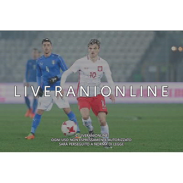 23.03.2017 KRAKOW UL. KALUZY ( POLAND ) PILKA NOZNA ( FOOTBALL ) MECZ TOWARZYSKI REPREZENTACJI NARODOWYCH U-21 ( INTERNATIONAL FRIENDLY GAME UNDER-21 ) MECZ POLSKA - WLOCHY ( POLAND - ITALY ) NZ LORENZO PELLEGRINI PATRYK LIPSKI FOTO MICHAL STANCZYK / CYFRASPORT / NEWSPIX.PL --- Newspix.pl / AGENZIA ALDO LIVERANI SAS - ITALY ONLY EDITORIAL USE ONLY
