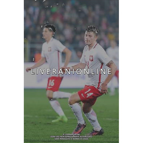 23.03.2017 KRAKOW UL. KALUZY ( POLAND ) PILKA NOZNA ( FOOTBALL ) MECZ TOWARZYSKI REPREZENTACJI NARODOWYCH U-21 ( INTERNATIONAL FRIENDLY GAME UNDER-21 ) MECZ POLSKA - WLOCHY ( POLAND - ITALY ) NZ DAWID KOWNACKI RADOSC BRAMKA GOL EMOCJE 1:1 REMIS FOTO MICHAL STANCZYK / CYFRASPORT / NEWSPIX.PL --- Newspix.pl / AGENZIA ALDO LIVERANI SAS - ITALY ONLY EDITORIAL USE ONLY