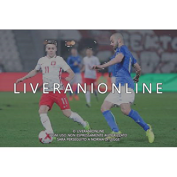 23.03.2017 KRAKOW UL. KALUZY ( POLAND ) PILKA NOZNA ( FOOTBALL ) MECZ TOWARZYSKI REPREZENTACJI NARODOWYCH U-21 ( INTERNATIONAL FRIENDLY GAME UNDER-21 ) MECZ POLSKA - WLOCHY ( POLAND - ITALY ) NZ PRZEMYSLAW FRANKOWSKI DAVIDE BIRASCHI FOTO MICHAL STANCZYK / CYFRASPORT / NEWSPIX.PL --- Newspix.pl / AGENZIA ALDO LIVERANI SAS - ITALY ONLY EDITORIAL USE ONLY
