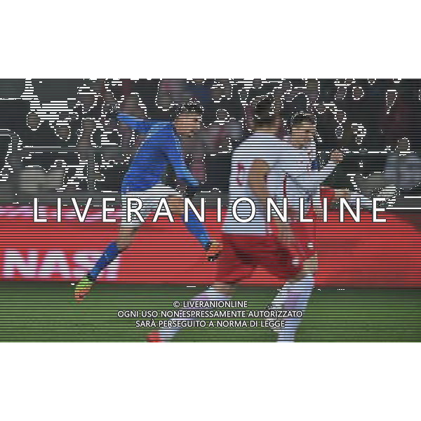 2017.03.23 Krakow Pilka nozna mecz towarzyski kadry U21 Polska U21 - Wlochy U21 N/z bramka gol radosc Lorenzo Pellegrini Tomasz Kedziora Foto Lukasz Laskowski / PressFocus 2017.03.23 Krakow Football Under-21 friendly game Poland U21 vs Italy U21 bramka gol radosc Lorenzo Pellegrini Tomasz Kedziora Credit: Lukasz Laskowski / PressFocus / NEWSPIX.PL --- Newspix.pl / AGENZIA ALDO LIVERANI SAS - ITALY ONLY EDITORIAL USE ONLY