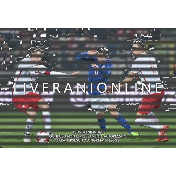 2017.03.23 Krakow Pilka nozna mecz towarzyski kadry U21 Polska U21 - Wlochy U21 N/z Tomasz Kedziora Federico Chiesa Jan Bednarek Foto Lukasz Laskowski / PressFocus 2017.03.23 Krakow Football Under-21 friendly game Poland U21 vs Italy U21 Tomasz Kedziora Federico Chiesa Jan Bednarek Credit: Lukasz Laskowski / PressFocus / NEWSPIX.PL --- Newspix.pl / AGENZIA ALDO LIVERANI SAS - ITALY ONLY EDITORIAL USE ONLY