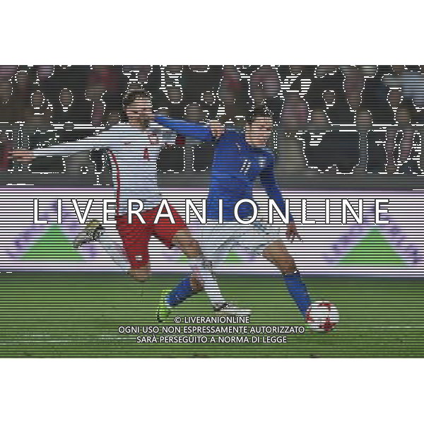 2017.03.23 Krakow Pilka nozna mecz towarzyski kadry U21 Polska U21 - Wlochy U21 N/z Tomasz Kedziora Federico Chiesa Foto Lukasz Laskowski / PressFocus 2017.03.23 Krakow Football Under-21 friendly game Poland U21 vs Italy U21 Tomasz Kedziora Federico Chiesa Credit: Lukasz Laskowski / PressFocus / NEWSPIX.PL --- Newspix.pl / AGENZIA ALDO LIVERANI SAS - ITALY ONLY EDITORIAL USE ONLY