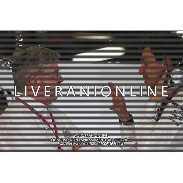 (L to R): Ross Brawn (GBR) Managing Director, Motor Sports with Toto Wolff (GER) Mercedes AMG F1 Shareholder and Executive Director. 24.03.2017. Formula 1 World Championship, Rd 1, Australian Grand Prix, Albert Park, Melbourne, Australia, Practice Day. AG ALDO LIVERANI SAS ONLY ITALY