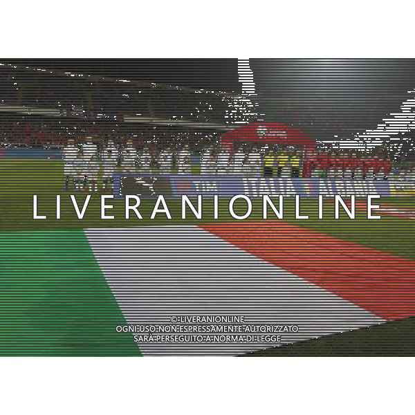 Italia - Albania, partita gruppo G di qualificazione ai Mondiali di calcio di Russia 2018 al \'Renzo Barbera\' di Palermo 24 marzo 2017 nella foto cerimoniale - le due formazioni schierate nel prepartita ©SERGI / AGENZIA ALDO LIVERANI SAS