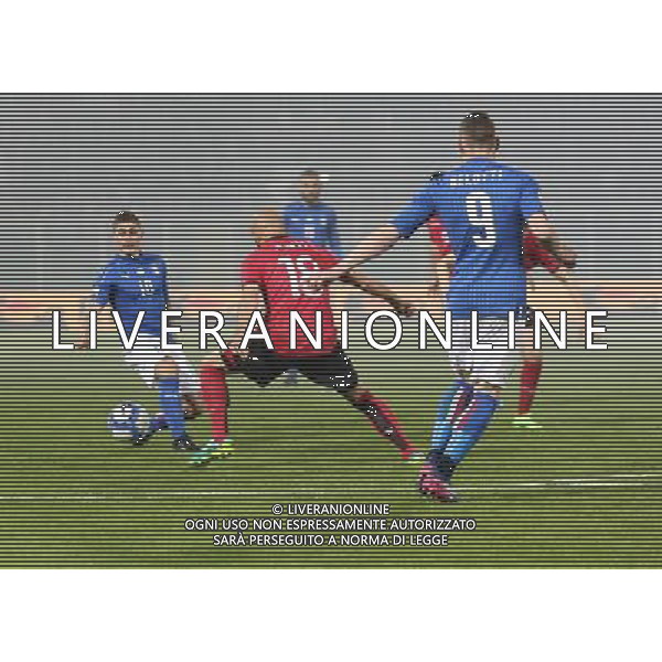 Italia - Albania, partita gruppo G di qualificazione ai Mondiali di calcio di Russia 2018 al \'Renzo Barbera\' di Palermo 24 marzo 2017 nella foto marco verratti smarca belotti andrea ©SERGI / AGENZIA ALDO LIVERANI SAS