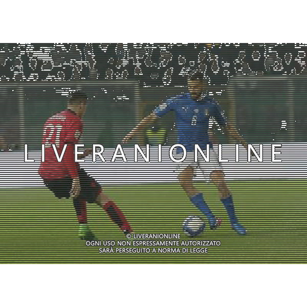 Italia - Albania, partita gruppo G di qualificazione ai Mondiali di calcio di Russia 2018 al \'Renzo Barbera\' di Palermo 24 marzo 2017 nella foto antonio candreva salta boshi ©SERGI / AGENZIA ALDO LIVERANI SAS