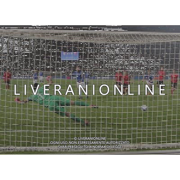 Italia - Albania, partita gruppo G di qualificazione ai Mondiali di calcio di Russia 2018 al \'Renzo Barbera\' di Palermo 24 marzo 2017 nella foto il gol su rigore di daniele de rossi del 1-0 ©SERGI / AGENZIA ALDO LIVERANI SAS