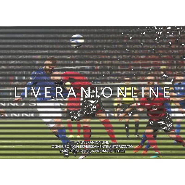 Italia - Albania, partita gruppo G di qualificazione ai Mondiali di calcio di Russia 2018 al \'Renzo Barbera\' di Palermo 24 marzo 2017 nella foto colpo di testa di daniele de rossi ©SERGI / AGENZIA ALDO LIVERANI SAS