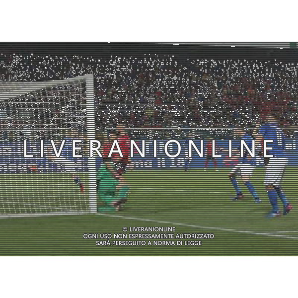 Italia - Albania, partita gruppo G di qualificazione ai Mondiali di calcio di Russia 2018 al \'Renzo Barbera\' di Palermo 24 marzo 2017 nella foto il gol del 2-0 di ciro immobile ©SERGI / AGENZIA ALDO LIVERANI SAS
