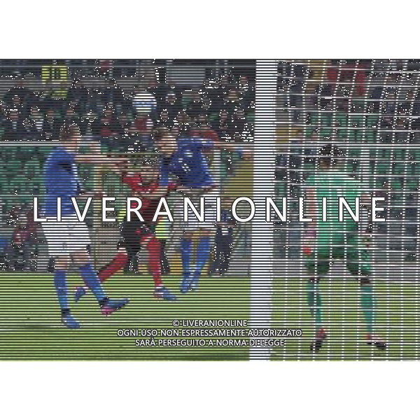 Italia - Albania, partita gruppo G di qualificazione ai Mondiali di calcio di Russia 2018 al \'Renzo Barbera\' di Palermo 24 marzo 2017 nella foto il gol di testa del 2-0 di ciro immobile ©SERGI / AGENZIA ALDO LIVERANI SAS
