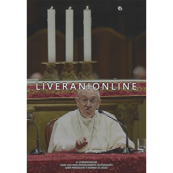Visita Pastorale di sua Santita\' Papa Francesco a Milano Milano - 25.03.2017 Nella Foto:Santita\' Papa Francesco nel Duomo di Milano /Ph.Vitez-Ag. Aldo Liverani