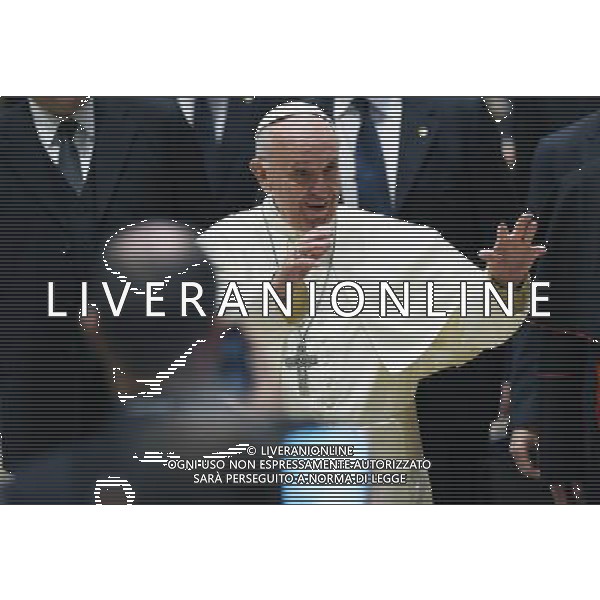 Visita Pastorale di sua Santita\' Papa Francesco a Milano Milano - 25.03.2017 Nella Foto:Santita\' Papa Francesco nel Duomo di Milano /Ph.Vitez-Ag. Aldo Liverani