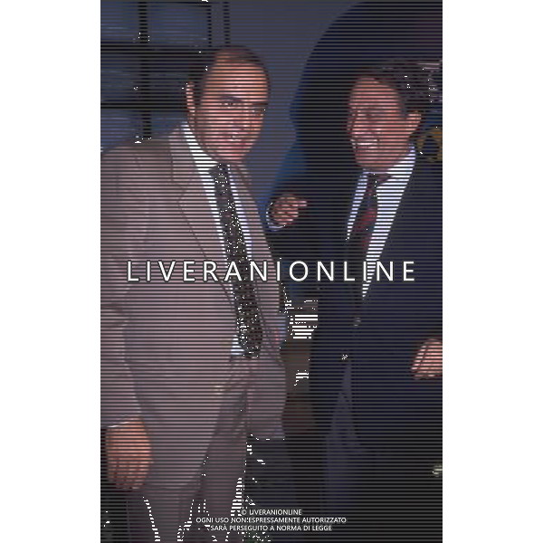 Bruno Paolo Vespa giornalista, conduttore televisivo e scrittore italiano - Retrospettiva nella foto con Emilio Fede ©ARCHIVIO / AGENZIA ALDO LIVERANI SAS