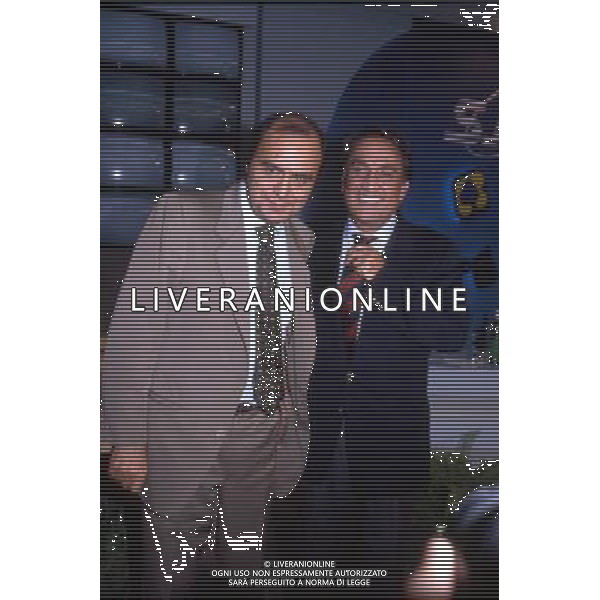 Bruno Paolo Vespa giornalista, conduttore televisivo e scrittore italiano - Retrospettiva nella foto con Emilio Fede ©ARCHIVIO / AGENZIA ALDO LIVERANI SAS