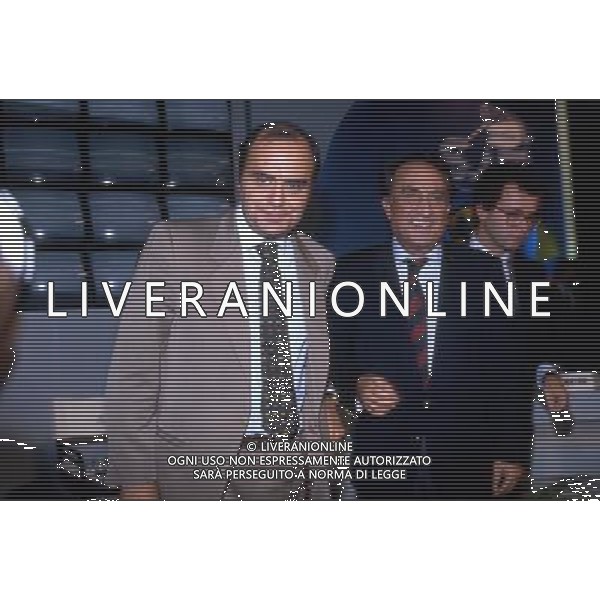Bruno Paolo Vespa giornalista, conduttore televisivo e scrittore italiano - Retrospettiva nella foto con Emilio Fede e Enrico Mentana ©ARCHIVIO / AGENZIA ALDO LIVERANI SAS