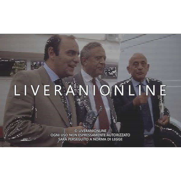 Bruno Paolo Vespa giornalista, conduttore televisivo e scrittore italiano - Retrospettiva nella foto con Alberto La Volpe e Sandro Curzi ©ARCHIVIO / AGENZIA ALDO LIVERANI SAS