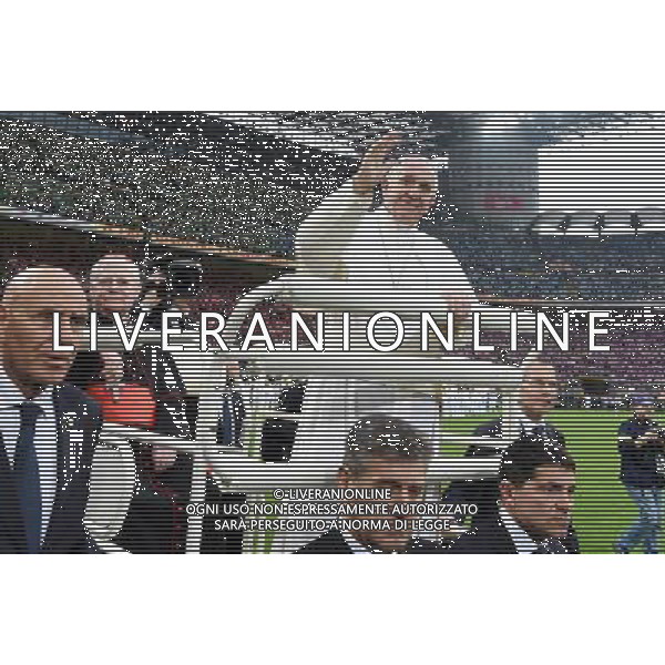 Visita Pastorale di sua Santita\' Papa Francesco a Milano Milano - 25.03.2017 Nella Foto:sua Santitaâ€™ Papa Francesco incontra i cresimandi allo stadio San Siro di Milano /Ph.Vitez-Ag. Aldo Liverani