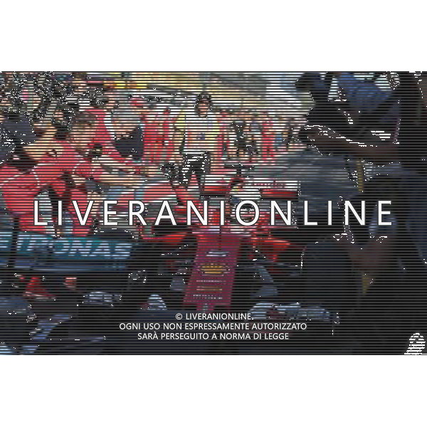 Race winner Sebastian Vettel (GER) Ferrari SF70H celebrates in parc ferme. 26.03.2017. Formula 1 World Championship, Rd 1, Australian Grand Prix, Albert Park, Melbourne, Australia, Race Day. ONLY ITALY AG ALDO LIVERANI SAS