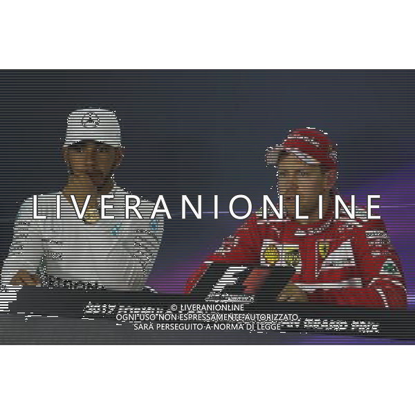 Lewis Hamilton e Sebastian Vettel 26.03.2017. Formula 1 World Championship, Rd 1, Australian Grand Prix, Albert Park, Melbourne, Australia, Race Day. ONLY ITALY AG ALDO LIVERANI SAS