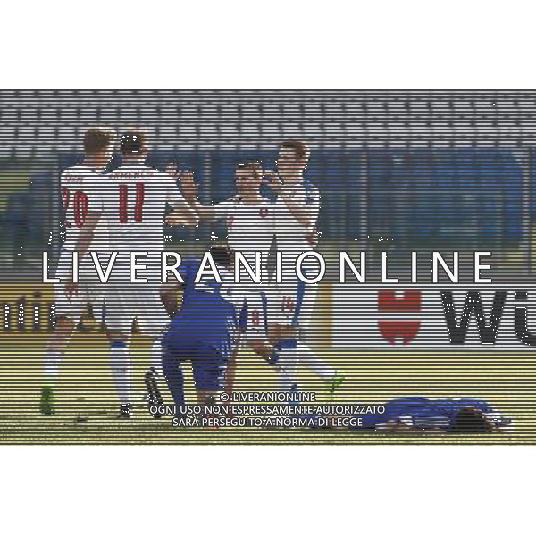 Czech Republic celebrates during European Qualifiers FIFA World Cup 2018 international soccer match group C between San Marino and Czech Republic at San Marino Olympic Stadium on March 25 2017 photo credit by Claudio Zamagni/Aldo Liverani Photo Agency