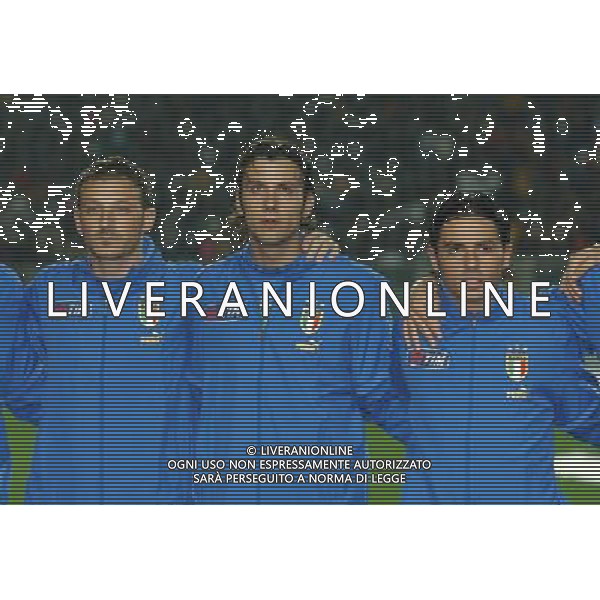Italia - Islanda Amichevole 30/03/2005 nella foto antonio langella, christian zaccardo e mauro esposito ph luzzani/agenzia aldo liverani